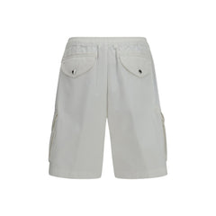 Brunello Cucinelli White Cotton Bermuda Shorts