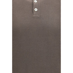 Brunello Cucinelli Brown Cotton Polo Shirt