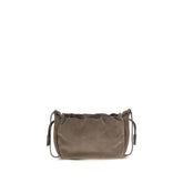 Brunello Cucinelli Brown Calf Leather Bos Taurus Shoulder Bag