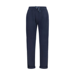 Brunello Cucinelli Blue Polyamide Casual Pants