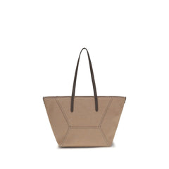 Brunello Cucinelli Beige Cotton Shoulder Bag