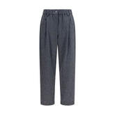 Brunello Cucinelli Gray Wool Oves Aries Casual Pants