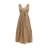 Brunello Cucinelli Beige Cotton Casual Dress