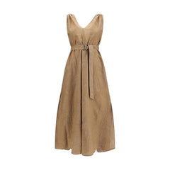 Brunello Cucinelli Beige Cotton Casual Dress
