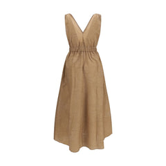 Brunello Cucinelli Beige Cotton Casual Dress