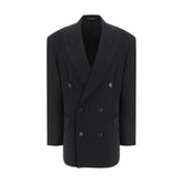 Balenciaga Black Wool Oves Aries Blazer