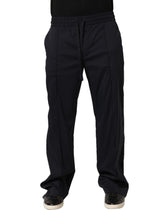 Dolce & Gabbana Black Nylon Straight Jogger Sweatpants Pants