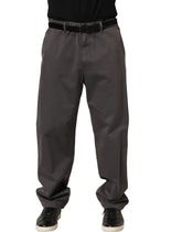 Dolce & Gabbana Dark Gray MidWaist Straight Men Trouser Pants