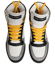 Dolce & Gabbana Multicolor Leather High Top Sneakers Shoes