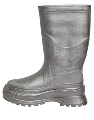 Dolce & Gabbana Metallic Silver Pull On Rain Boots Men Shoes