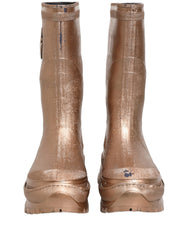 Dolce & Gabbana Rose Gold PVC Pull On Rain Boots Men Shoes