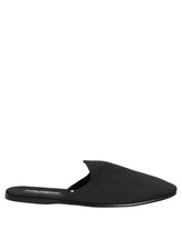 Dolce & Gabbana Black Suede Slides Flat Slipper Men Shoes