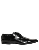 Dolce & Gabbana Black Leather Derby Dress Men Formal Shoes