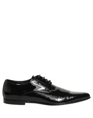 Dolce & Gabbana Black Leather Derby Dress Men Formal Shoes
