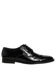 Dolce & Gabbana Black Leather Men Derby Dress Men Formal Shoes