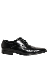 Dolce & Gabbana Black Leather Derby Dress Men Formal Shoes