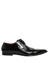 Dolce & Gabbana Black Leather Men Derby Dress Formal Shoes