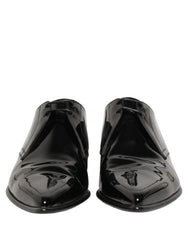 Dolce & Gabbana Black Leather Men Derby Dress Formal Shoes