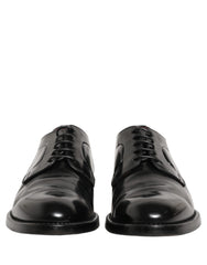 Dolce & Gabbana Black Leather Derby Dress Men Formal Shoes