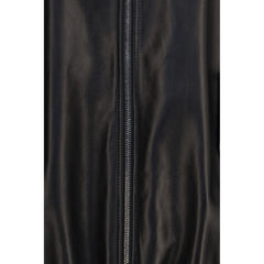 Brunello Cucinelli Black Lamb Ovis Aries Leather Jacket