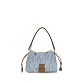 Fendi Blue Cotton Shoulder Bag