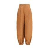 Fendi Brown Linen Casual Pants