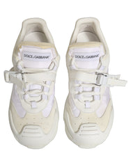 Dolce & Gabbana White Airmaster Panelled Low Top Men Sneakers Shoes
