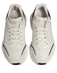 Dolce & Gabbana White Black Daymaster Low Top Men Sneakers Shoes