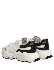 Dolce & Gabbana White Black Daymaster Low Top Men Sneakers Shoes