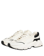 Dolce & Gabbana White Black Daymaster Low Top Sneakers Shoes