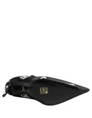 Dolce & Gabbana Black Logo Stretch Heels Ankle Boots Shoes