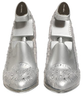 Dolce & Gabbana CINDERELLA Floral Crystal Heels Clear