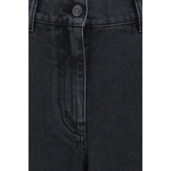 The Row Black Cotton Straight-Leg Jeans