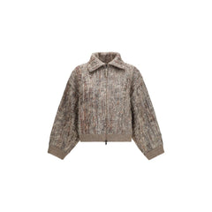 Brunello Cucinelli Beige Mohair Cardigan