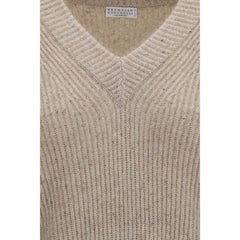 Brunello Cucinelli Beige Cashmere Sweatshirt