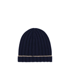 Brunello Cucinelli Blue Cashmere Beanie