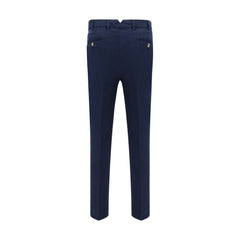 Brunello Cucinelli Blue Cotton Casual Pants