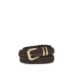 Brunello Cucinelli Brown Calf Leather Bos Taurus Belt