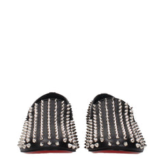 Christian Louboutin Black Leather Slip-On Loafers