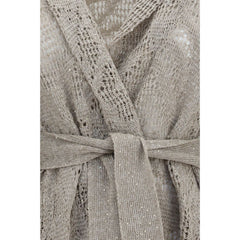 Brunello Cucinelli Beige Linen Cardigan