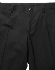 Dolce & Gabbana Black Wool Skinny Leg Dress Men Trouser Pants