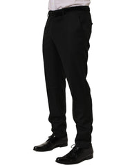 Dolce & Gabbana Black Wool Skinny Leg Dress Trouser Pants