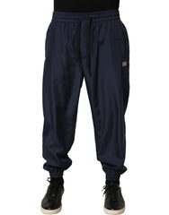 Dolce & Gabbana Dark Blue Polyester Jogger Sweatpants Pants