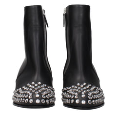 Alaïa Black Leather Ankle Boots