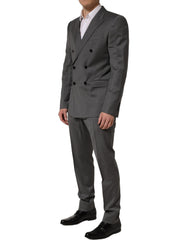 Dolce & Gabbana Gray MARTINI Slim Fit Formal 2Piece Men Suit