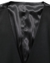 Dolce & Gabbana Black Wool Slim Fit Formal 3 Piece Men Suit