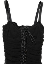 Dolce & Gabbana Black Bodycon Fitted Corset Style Mini Dress