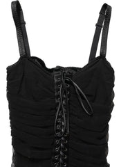 Dolce & Gabbana Black Bodycon Fitted Corset Style Mini Dress