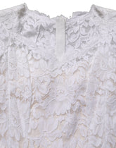 Dolce & Gabbana White Floral Lace Mermaid Long Gown Dress