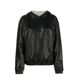 Saint Laurent Black Leather Tank Tops